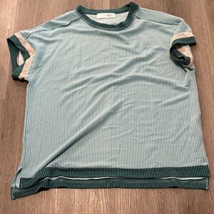 XL Ribbed Short Sleeve Top